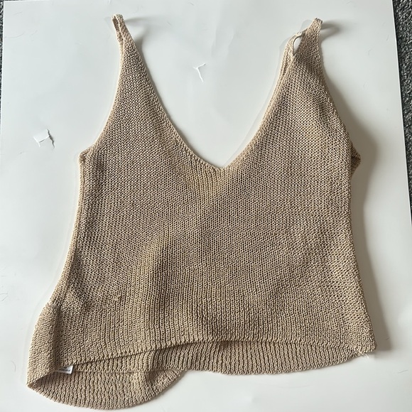 Zara Knit Sweater Ruffle Tank Small - Picture 7 of 7